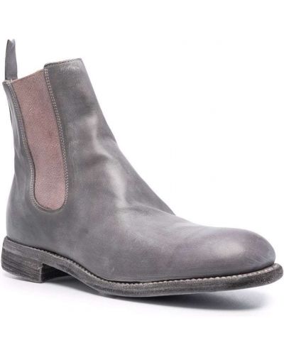 Chelsea boots en cuir Guidi gris