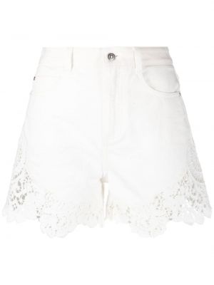 Brodert jeans-shorts Ermanno Scervino hvit