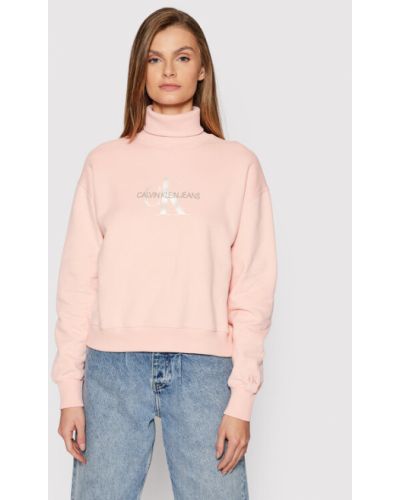 Oversize golf Calvin Klein Jeans, różowy