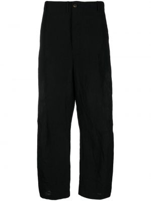 Lniane proste spodnie Forme D’expression czarne