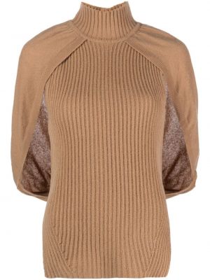 Sweter drapowany Simkhai brązowy