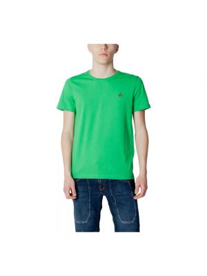 Koszulka bawełniana z długim rękawem Peuterey zielona