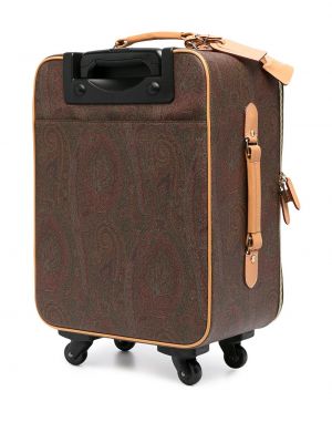 Leder reisekoffer mit print mit paisleymuster Etro