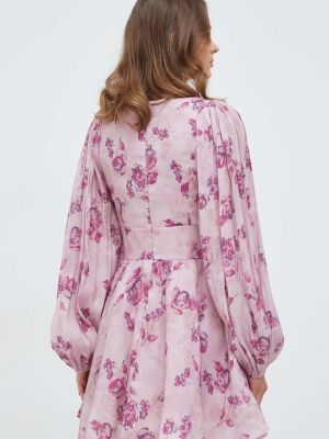 Mini ruha Bardot lila
