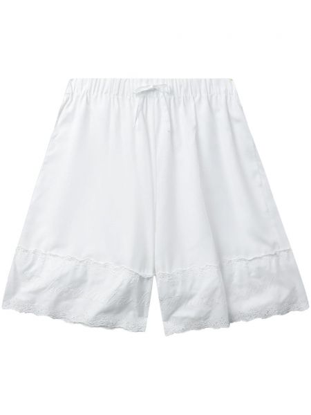 Pamučne bermuda kratke hlače Simone Rocha bijela