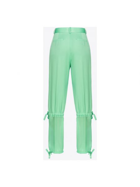 Proste spodnie z wiskozy Pinko zielone