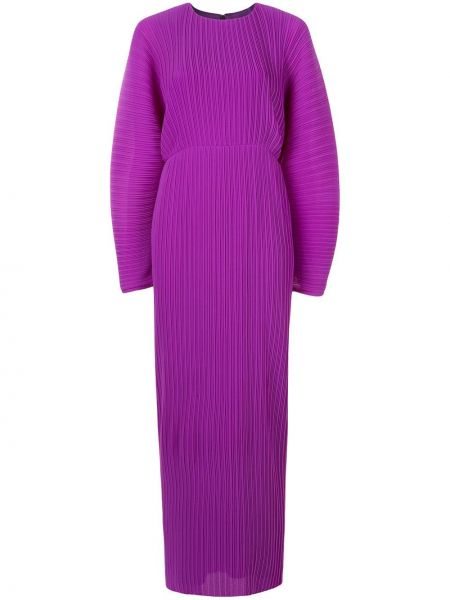 Vestido largo plisado Solace London violeta