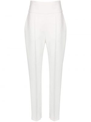 Bílé krepové slim fit kalhoty Alexandre Vauthier