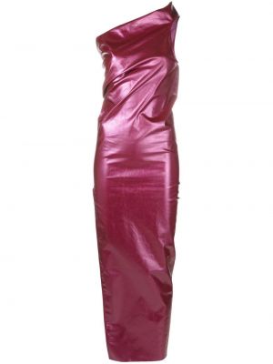 Ασύμμετρη φόρεμα με έναν ώμο Rick Owens ροζ