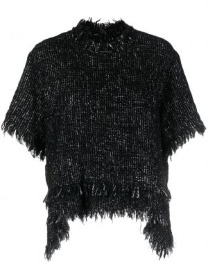 T-shirt di lana Sacai nero