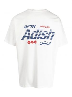 T-shirt en coton à imprimé Adish blanc