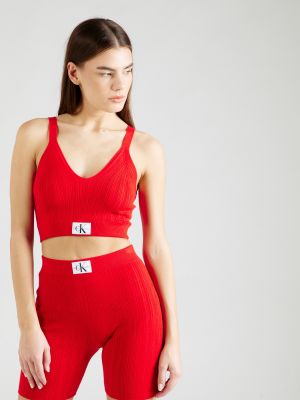 Crop top slim fit Calvin Klein Jeans crvena