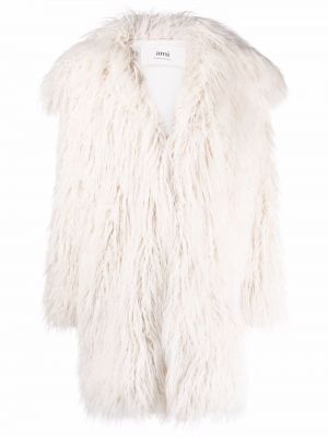 Oversized γυναικεία παλτό Ami Paris λευκό
