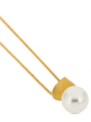 Přívěsek s perlami Ferragamo zlatý