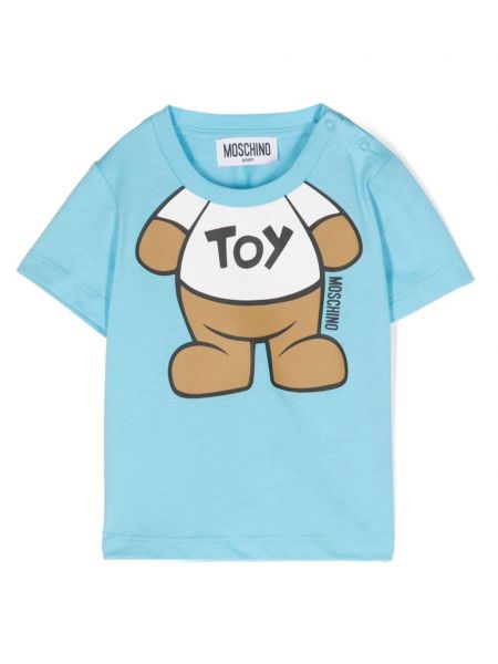 T-shirt for piger Moschino Kids blå