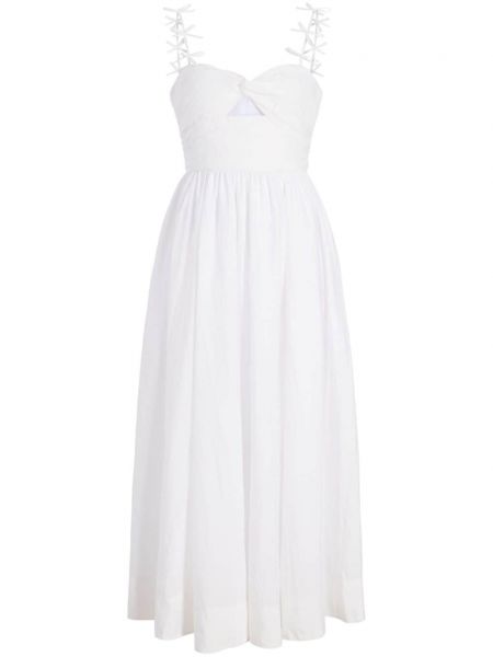 Βραδινό φόρεμα με φιόγκο Cinq A Sept λευκό