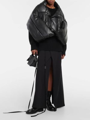 Kožená bomber bunda z imitace kůže Junya Watanabe černá