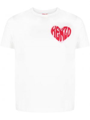 Памучна тениска със сърца Kenzo