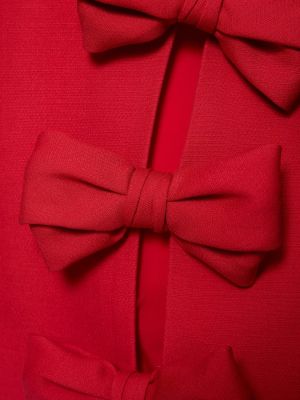 Мини рокля от креп Valentino червено