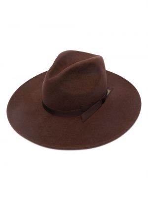 Plstěný vlněný klobouk Borsalino hnědý