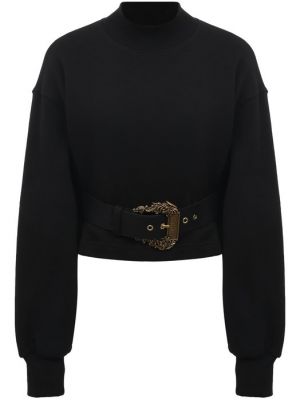 Хлопковый свитшот Versace Jeans Couture черный