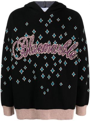 Жакардов пуловер Bluemarble черно