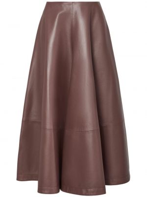 Kožená sukňa Altuzarra hnedá