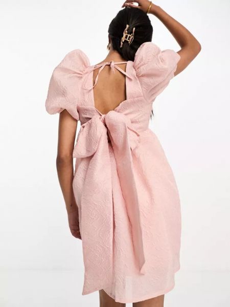 Жаккард платье мини Style Cheat розовое
