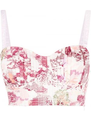 Trykt floral crop top Emporio Sirenuse rosa