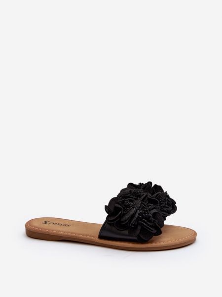 Papuče s cvjetnim printom Kesi crna