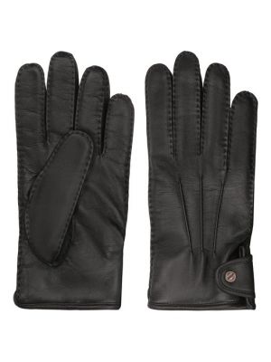Кожаные перчатки Ermenegildo Zegna черные
