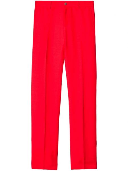 Βαμβακερό παντελόνι Burberry κόκκινο