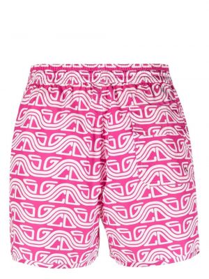 Abstrakte shorts mit print Gcds pink