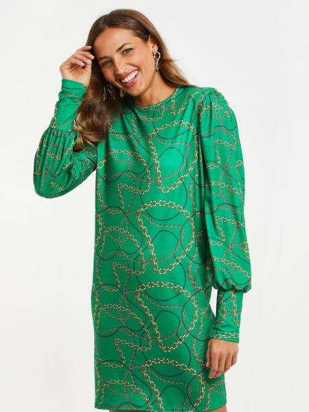 Платье мини с принтом Threadbare зеленое
