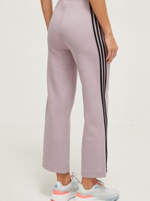 Pantaloni sport slim fit cu dungi Adidas violet