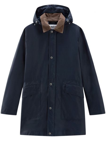 Kapucnis kabát Woolrich kék