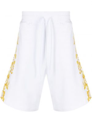 Pantalones cortos deportivos con estampado Versace Jeans Couture blanco