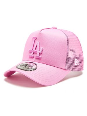 Мрежеста шапка с козирки New Era розово