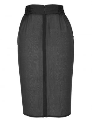 Hedvábné pouzdrová sukně Saint Laurent