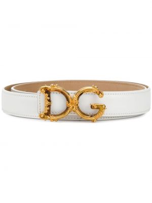 Cinturón con hebilla Dolce & Gabbana blanco