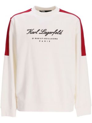 Sweatshirt aus baumwoll mit print Karl Lagerfeld weiß