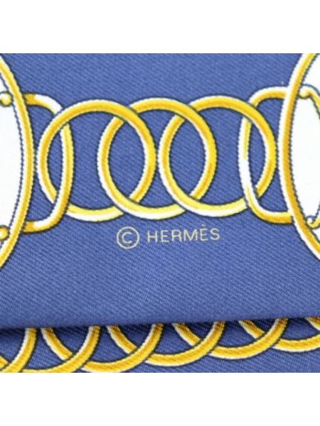 Bufanda retro Hermès Vintage azul