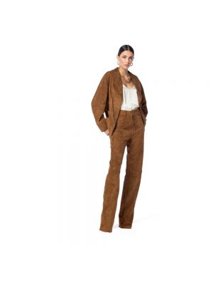 Pantalones rectos Mvp Wardrobe marrón