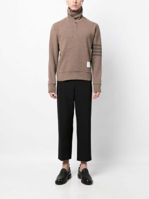 Sweter wełniany Thom Browne brązowy