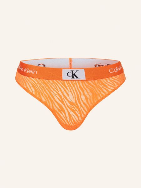 Kalhotky string Calvin Klein oranžové
