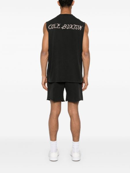 Raštuotas medvilninis marškinėliai Cole Buxton juoda