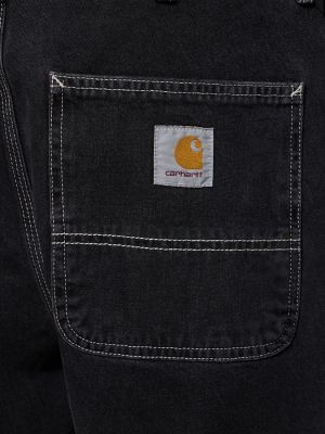 Βαμβακερό παντελόνι Carhartt Wip μαύρο