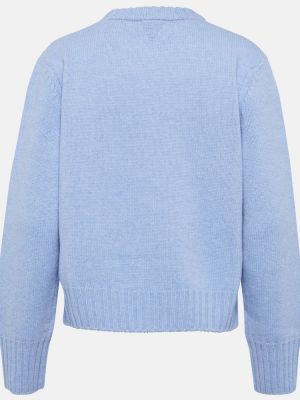 Sweter wełniany Bottega Veneta niebieski
