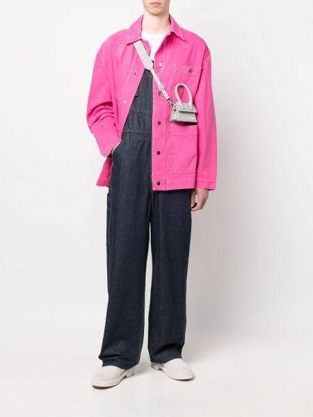 Jeansjacke aus baumwoll Jacquemus pink