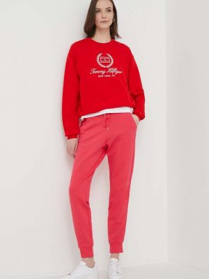 Spodnie sportowe bawełniane United Colors Of Benetton różowe